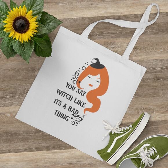 Maisey Mae "You Say Witch Like It’s a Bad Thing" Halloween Tote Bag – NEW - Picture 4 of 4